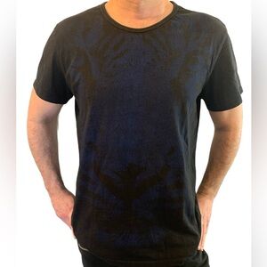 Just Cavalli Beachwear Tee with Blue Tiger Print
